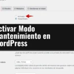 Activar Modo Mantenimiento en WordPress