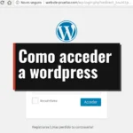 Como acceder a wordpress