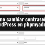 Como cambiar contraseña WordPress en phpmyadmin