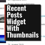 Recent Posts Widget With Thumbnails